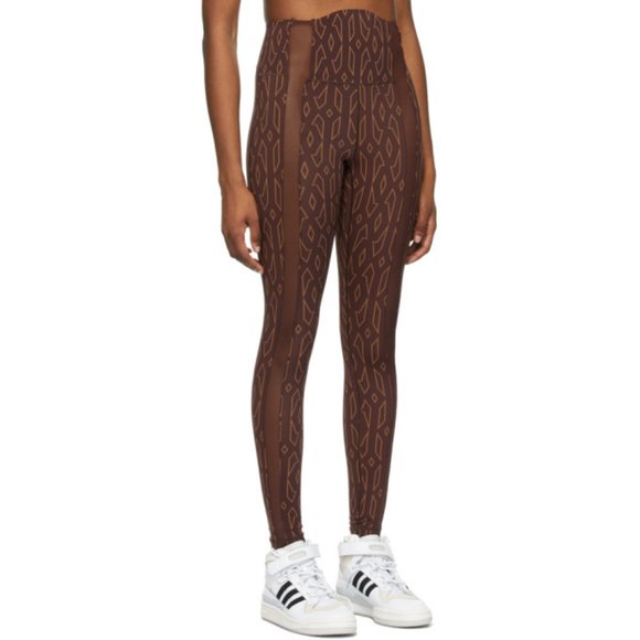 IVY PARK Pants - adidas x Ivy Park Monogram Sheer Panel Tights